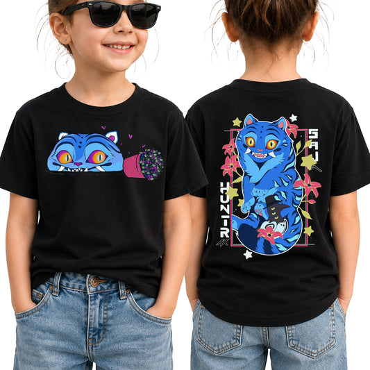 Cute Derpy Tiger And Bird 2 Sided DTG Print Graphic Youth Shirt Sweatshirt Hoodie Unisex Kpop Hunter Fan Art