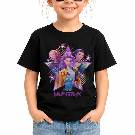 Huntrix Girl DTG Print Graphic Youth Shirt Sweatshirt Unisex Kpop Hunter Fan Art