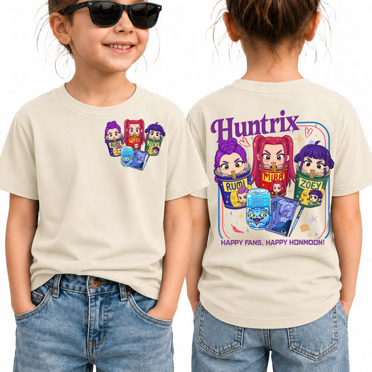 Ramen Huntrix 2 Sides Graphic DTG Print Graphic Youth Shirt Sweatshirt Hoodie Unisex Saja Boy Kpop Hunter Fan Art