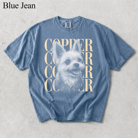 Comfort Colors Custom Pet Photo With Name II Vintage Shirt