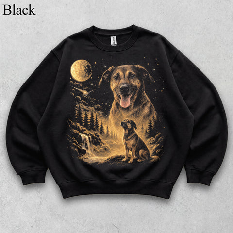Comfort Colors Custom Pet Photo Howling to The Moon II Vintage Shirt