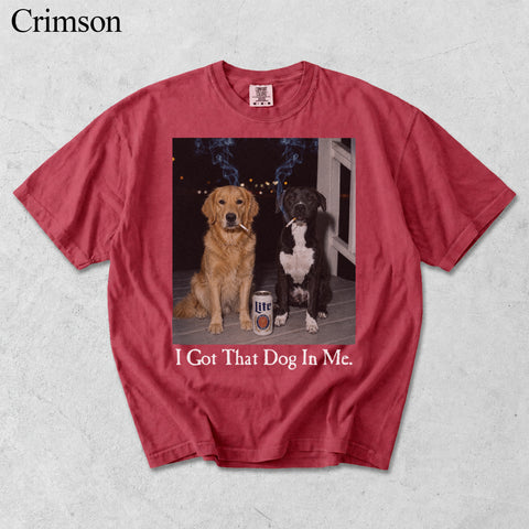 Comfort Colors I Got That Dog In Me Custom Two Pet Portrait Shirt