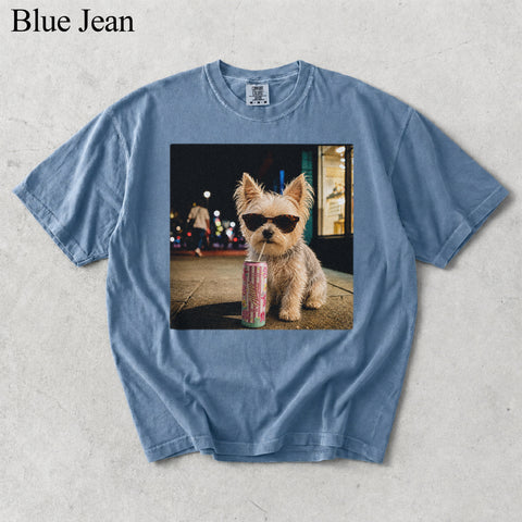 Comfort Colors Custom Pet Drinking Portrait II Shirt