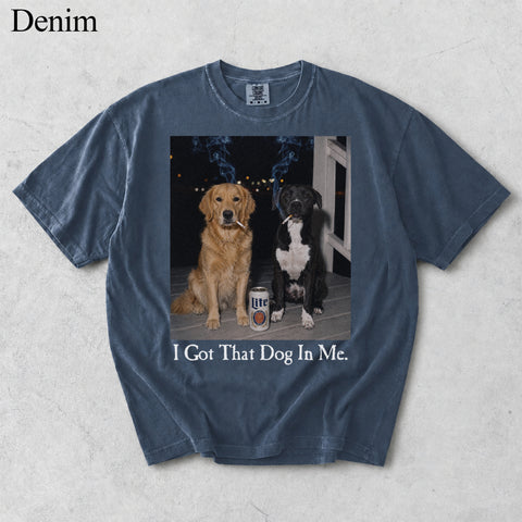 Comfort Colors I Got That Dog In Me Custom Two Pet Portrait Shirt