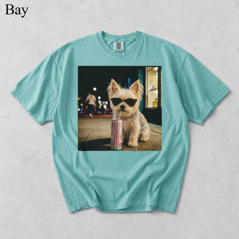 Comfort Colors Custom Pet Drinking Portrait II Shirt