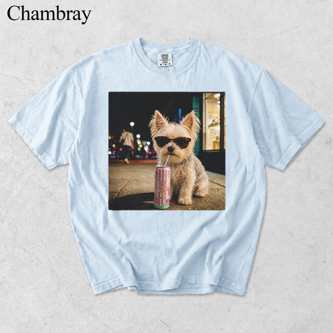Comfort Colors Custom Pet Drinking Portrait II Shirt