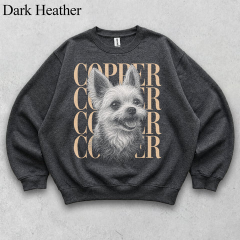 Comfort Colors Custom Pet Photo With Name II Vintage Shirt