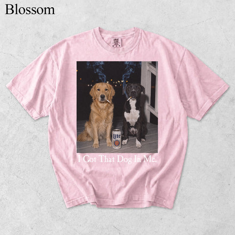 Comfort Colors I Got That Dog In Me Custom Two Pet Portrait Shirt