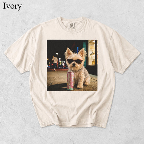 Comfort Colors Custom Pet Drinking Portrait II Shirt