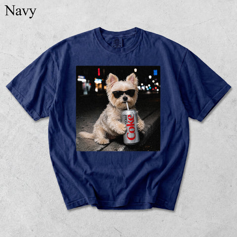 Comfort Colors Custom Pet Drinking Colorful Portrait Shirt