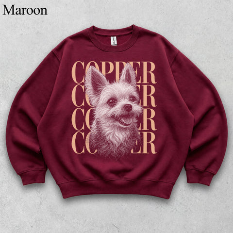 Comfort Colors Custom Pet Photo With Name II Vintage Shirt