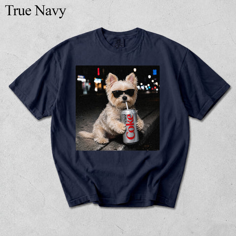 Comfort Colors Custom Pet Drinking Colorful Portrait Shirt