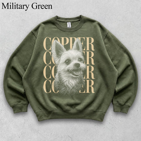Comfort Colors Custom Pet Photo With Name II Vintage Shirt