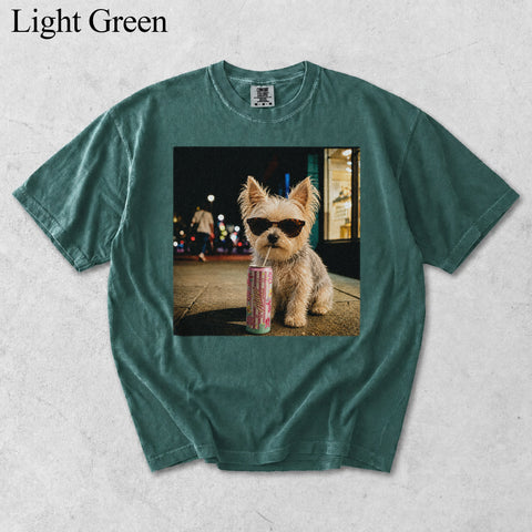 Comfort Colors Custom Pet Drinking Portrait II Shirt