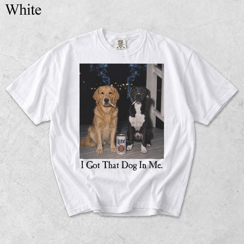 Comfort Colors I Got That Dog In Me Custom Two Pet Portrait Shirt