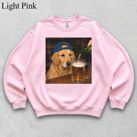 Comfort Colors Custom Pet Photo Seeing Beer Portrait Shirt