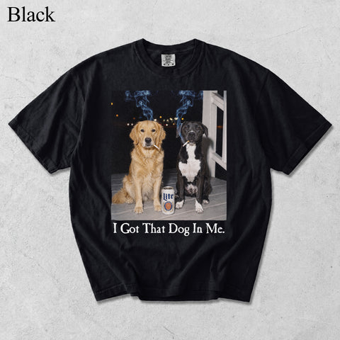 Comfort Colors I Got That Dog In Me Custom Two Pet Portrait Shirt