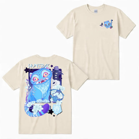 V2 Cute Derpy Tiger And Bird 2 Sided DTG Print Graphic Youth Shirt Sweatshirt Hoodie Unisex Kpop Hunter Fan Art