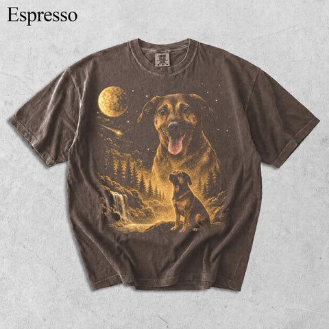 Comfort Colors Custom Pet Photo Howling to The Moon II Vintage Shirt