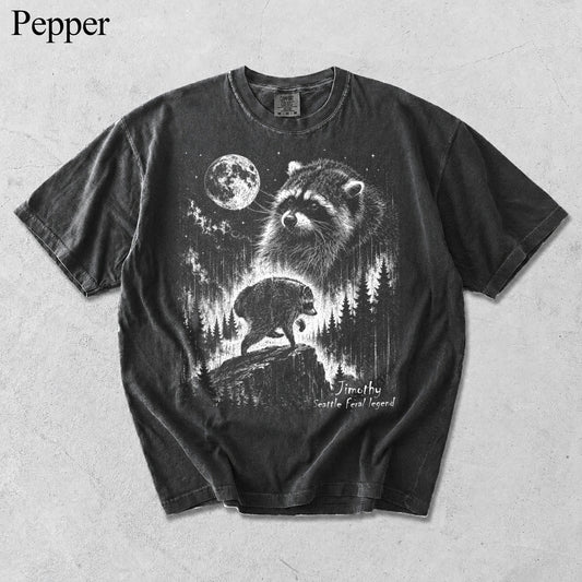 Jimothy Raccoon Vintage Shirt, Seattle Feral Legend Animal Lover Gift