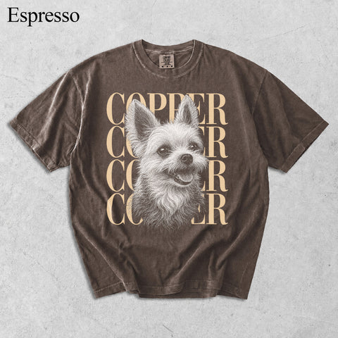 Comfort Colors Custom Pet Photo With Name II Vintage Shirt