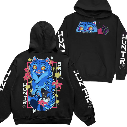 Limited Cute Derpy Tiger And Bird Sleeves Youth Hoodie Sweatshirt Unisex Kpop Hunter Graphic Fan Art