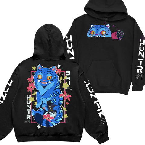 Limited Cute Derpy Tiger And Bird Sleeves Youth Hoodie Sweatshirt Unisex Kpop Hunter Graphic Fan Art