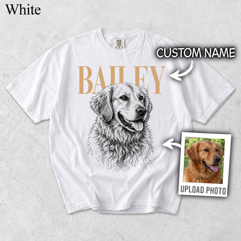 Comfort Colors Custom Pet Photo With Name Vintage Shirt