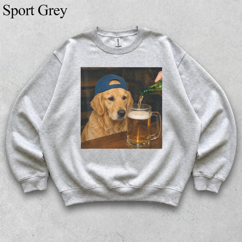 Comfort Colors Custom Pet Photo Seeing Beer Portrait Shirt