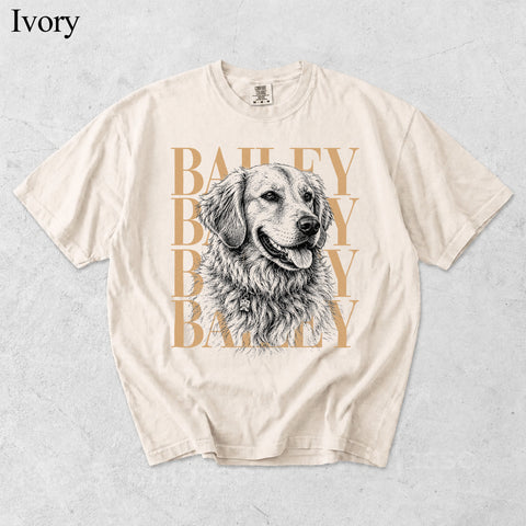 Comfort Colors Custom Pet Photo With Name II Vintage Shirt