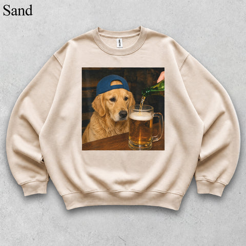 Comfort Colors Custom Pet Photo Seeing Beer Portrait Shirt