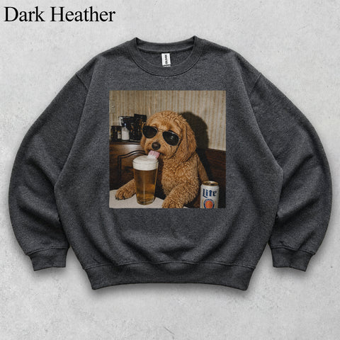 Comfort Colors Custom Pet Drinking Beer Portrait Shirt