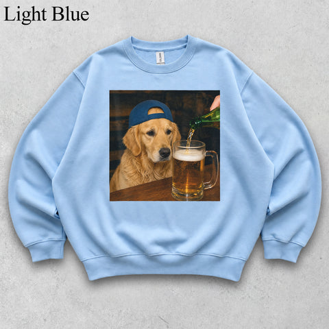 Comfort Colors Custom Pet Photo Seeing Beer Portrait Shirt