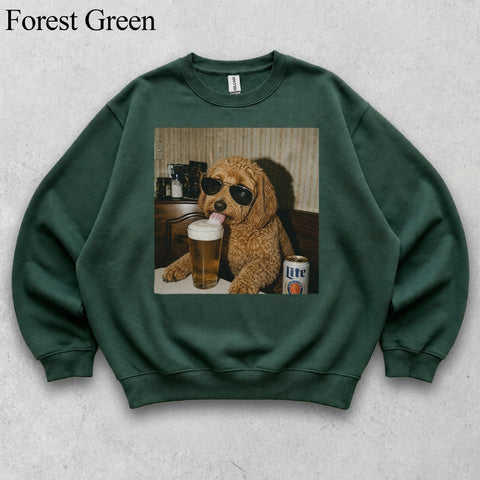 Comfort Colors Custom Pet Drinking Beer Portrait Shirt