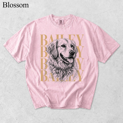 Comfort Colors Custom Pet Photo With Name II Vintage Shirt