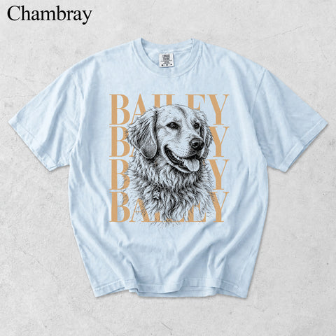 Comfort Colors Custom Pet Photo With Name II Vintage Shirt
