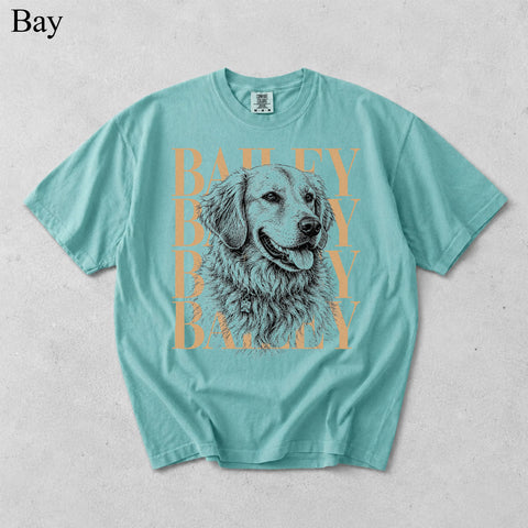 Comfort Colors Custom Pet Photo With Name II Vintage Shirt
