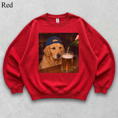 Comfort Colors Custom Pet Photo Seeing Beer Portrait Shirt