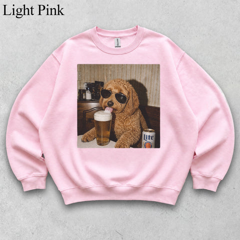 Comfort Colors Custom Pet Drinking Beer Portrait Shirt