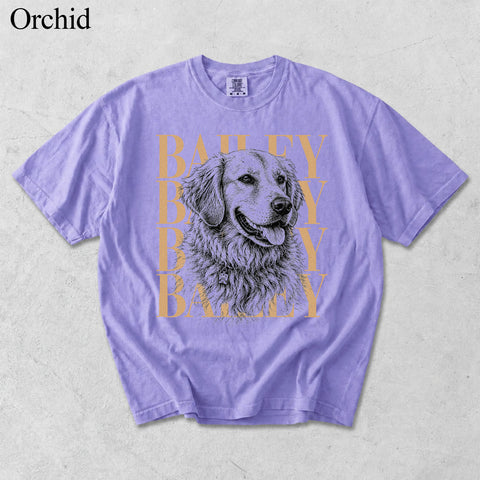 Comfort Colors Custom Pet Photo With Name II Vintage Shirt