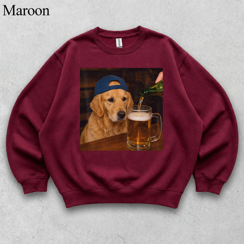 Comfort Colors Custom Pet Photo Seeing Beer Portrait Shirt