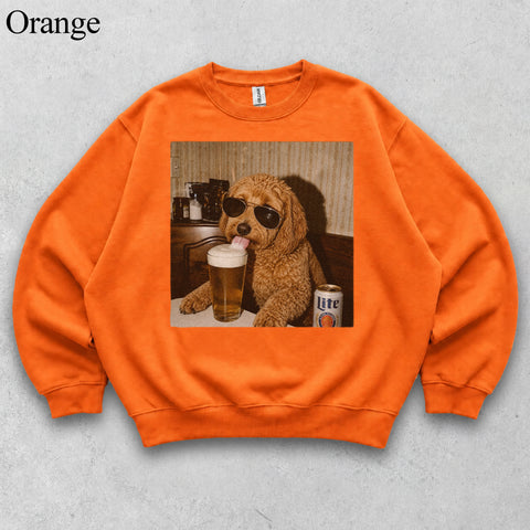 Comfort Colors Custom Pet Drinking Beer Portrait Shirt