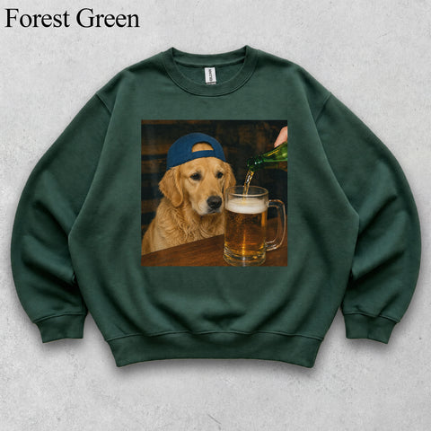 Comfort Colors Custom Pet Photo Seeing Beer Portrait Shirt