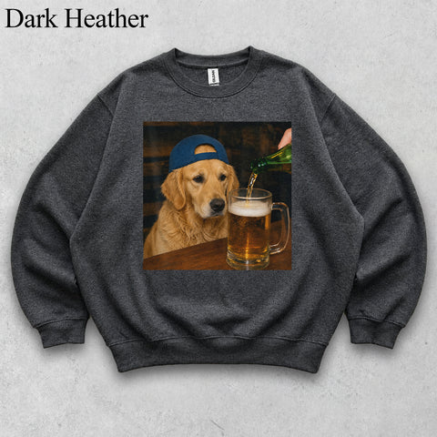 Comfort Colors Custom Pet Photo Seeing Beer Portrait Shirt