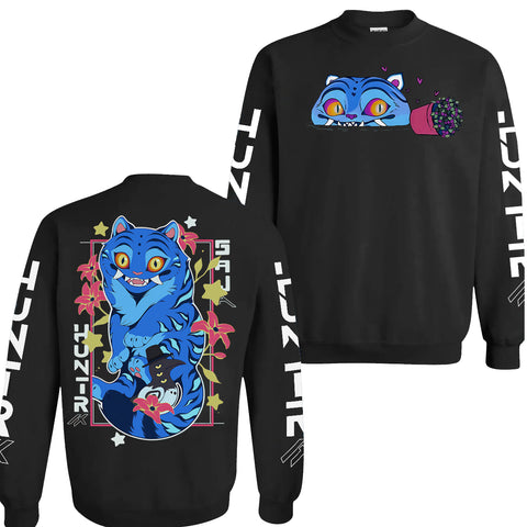Limited Cute Derpy Tiger And Bird Sleeves Youth Hoodie Sweatshirt Unisex Kpop Hunter Graphic Fan Art