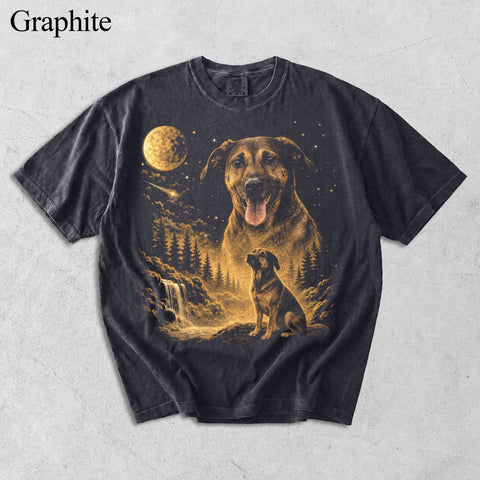 Comfort Colors Custom Pet Photo Howling to The Moon II Vintage Shirt