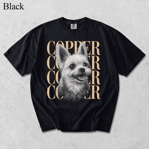 Comfort Colors Custom Pet Photo With Name II Vintage Shirt