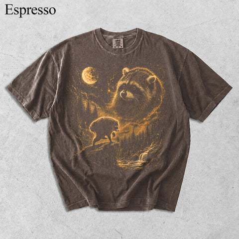 Jimothy Raccoon Moon Shirt, Vintage Seattle Feral Legend Animal Lover Gift
