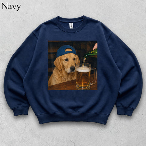 Comfort Colors Custom Pet Photo Seeing Beer Portrait Shirt