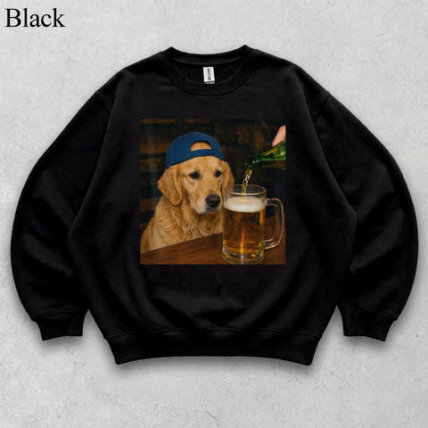 Comfort Colors Custom Pet Photo Seeing Beer Portrait Shirt